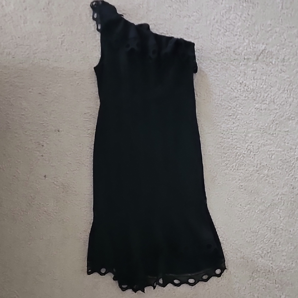 Nanette Lepore Black One-Shoulder Dress